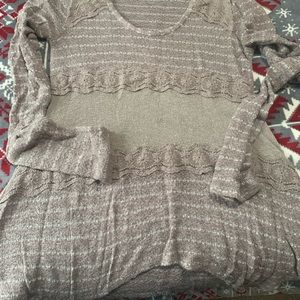 Knitted long sleeve top